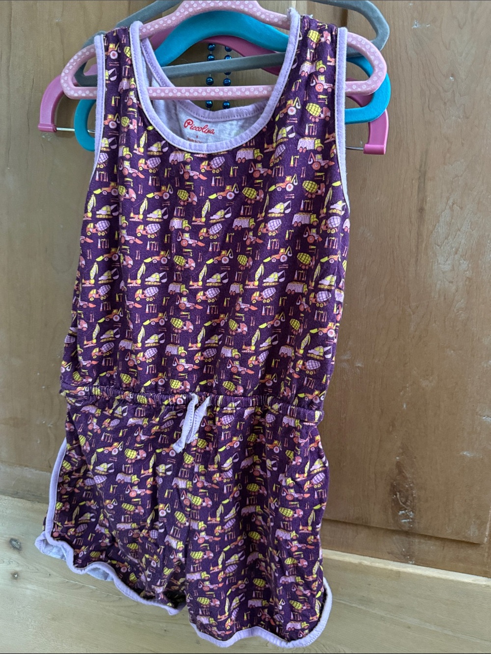 Piccolina Purple Printed Girls' Romper